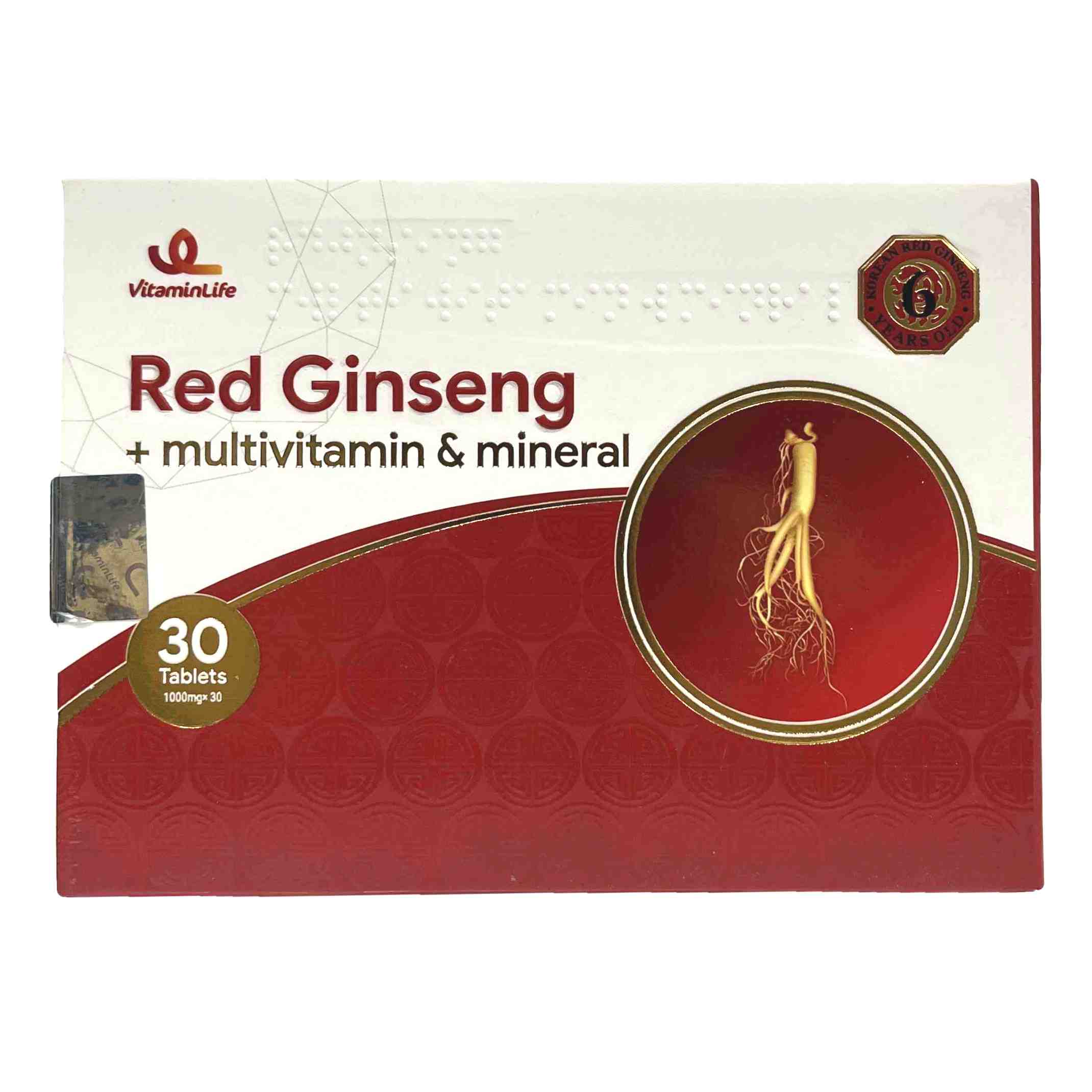 قرص رد جنسینگ پاور مولتی ویتامین و مینرال ویتامین لایف Red Ginseng